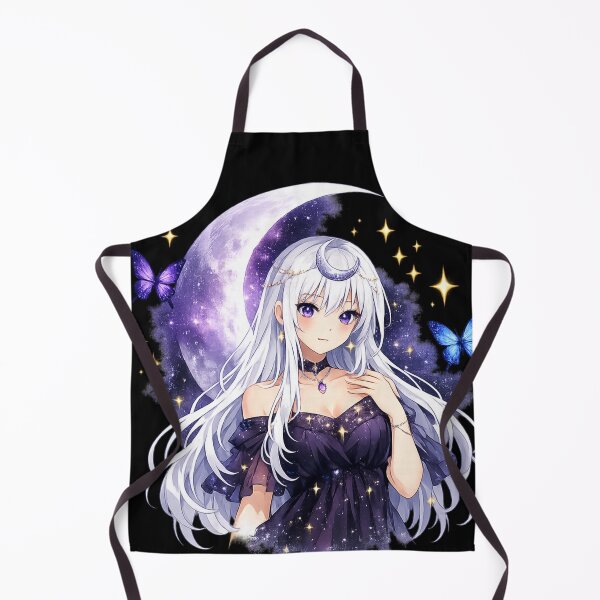 Item preview, Celestial Anime Girl with Moon | Fantasy Princess | Galaxy Aesthetic | Kawaii Manga Art designed and sold by Feminine Energy Studio .