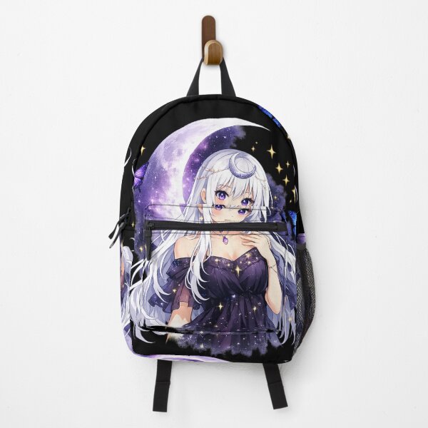 Item preview, Celestial Anime Girl with Moon | Fantasy Princess | Galaxy Aesthetic | Kawaii Manga Art designed and sold by Feminine Energy Studio .