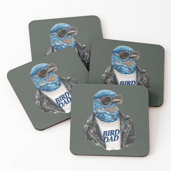 Item preview, Cool Bird Dad Embroidered Bluebird Design designed and sold by MegaNovaArt.