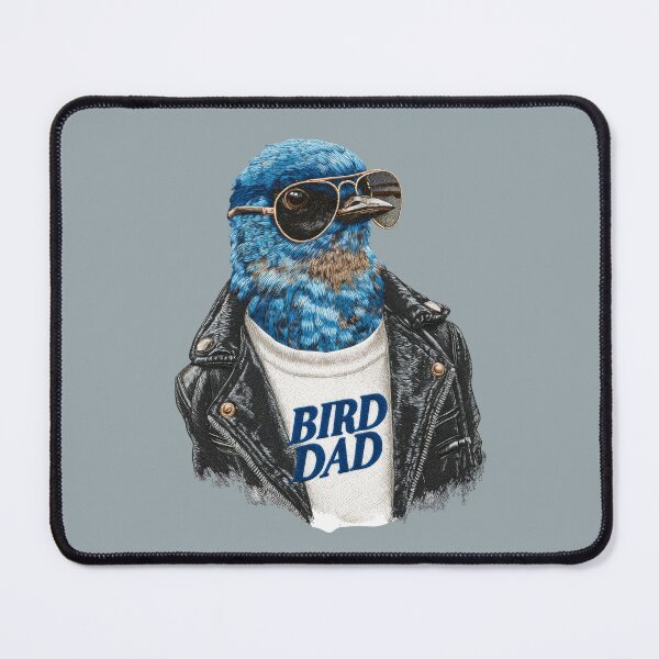 Item preview, Cool Bird Dad Embroidered Bluebird Design designed and sold by MegaNovaArt.