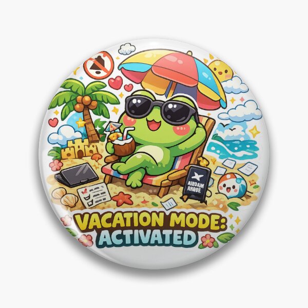 Item preview, Cute Kawaii Frog Beach Vacation Sticker designed and sold by Cozy404Lab.
