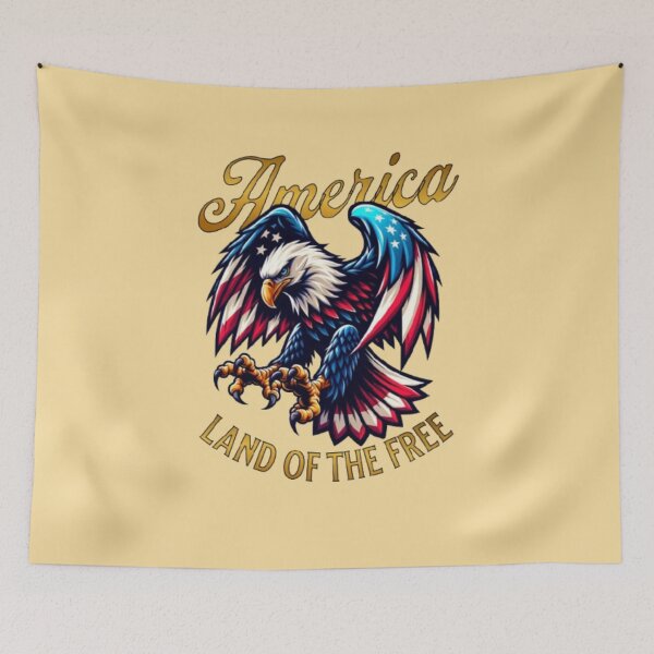 Item preview, Land of the Free Eagle Graphic designed and sold by WAKYSHOP.