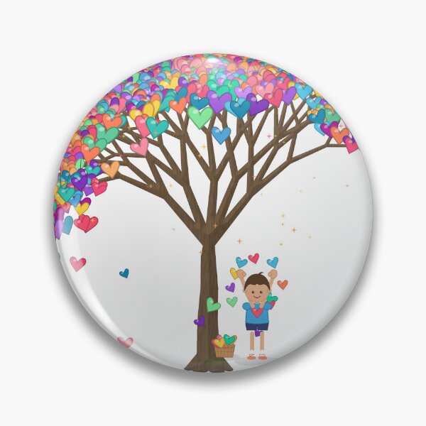 Item preview, Happy boy under hearts tree designed and sold by Friendly Art.