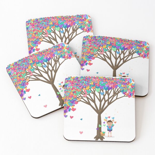 Item preview, Happy boy under hearts tree designed and sold by Friendly Art.