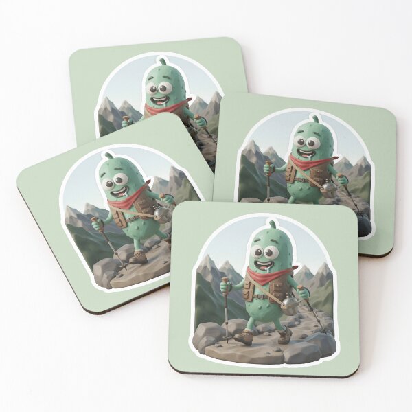 Item preview, Cute Hiking Pickle Cartoon – Funny Mountain Hiker Pickle Adventure Sticker, Graphic Tee, Camping Gift, Outdoor Lover Design designed and sold by Basma Designs | Funny Shirts, Stickers & Mugs.