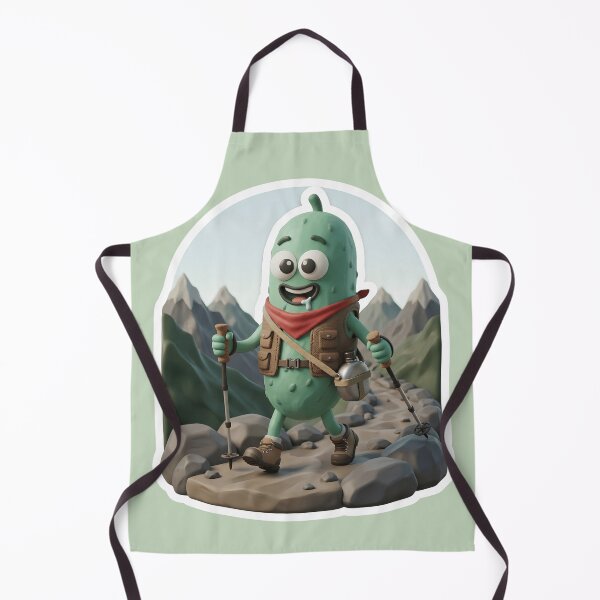 Item preview, Cute Hiking Pickle Cartoon – Funny Mountain Hiker Pickle Adventure Sticker, Graphic Tee, Camping Gift, Outdoor Lover Design designed and sold by Basma Designs | Funny Shirts, Stickers & Mugs.