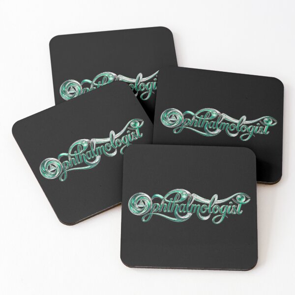 Item preview, Futuristic Ophthalmologist Metallic Green Typography designed and sold by Khadigadesings.