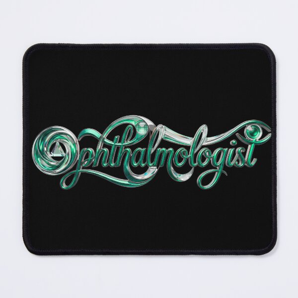 Item preview, Futuristic Ophthalmologist Metallic Green Typography designed and sold by Khadigadesings.