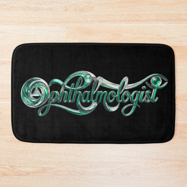 Item preview, Futuristic Ophthalmologist Metallic Green Typography designed and sold by Khadigadesings.