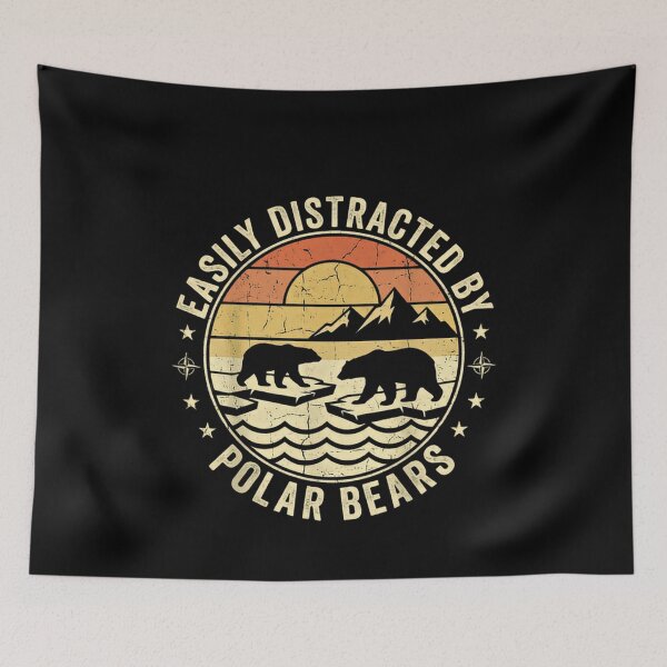 Item preview, Easily Distracted By Polar Bears Wildlife Animal Lover Enthusiast designed and sold by JonesFlora2025.