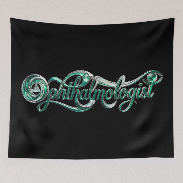 Item preview, Futuristic Ophthalmologist Metallic Green Typography designed and sold by Khadigadesings.