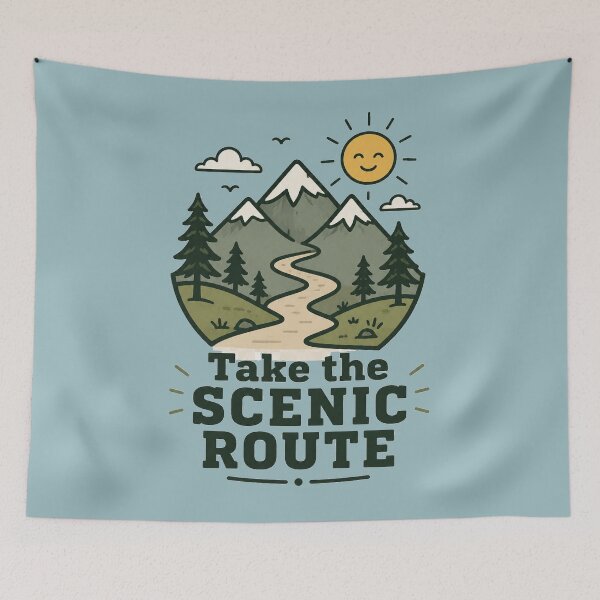 Item preview, Take the Scenic Route Hiking Shirt designed and sold by Nawi32.