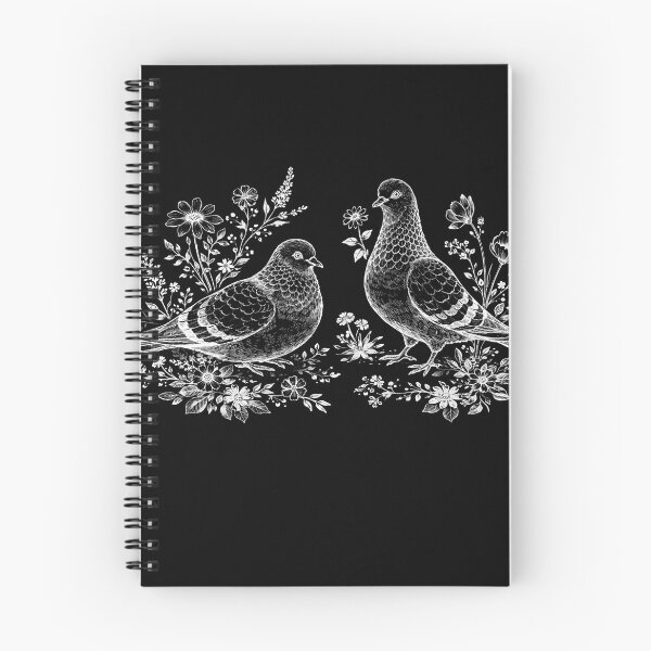 Item preview, Floral Pigeon Pair Vintage Engraving designed and sold by azule1.
