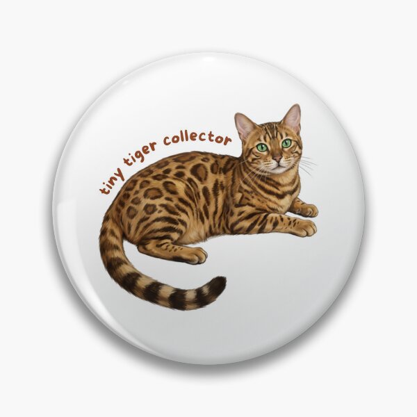 Item preview, Tiny Tiger Collector Sticker | Bengal Cat Vinyl Decal | Golden Bengal Cat Lover Gift | Cute Spotted Cat Laptop, Water Bottle & Journal Sticker designed and sold by Safiacreatess.