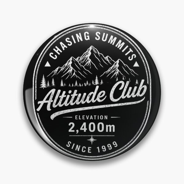 Item preview, Altitude Club Vintage Hiking (White on Black) designed and sold by Miles&Moments.