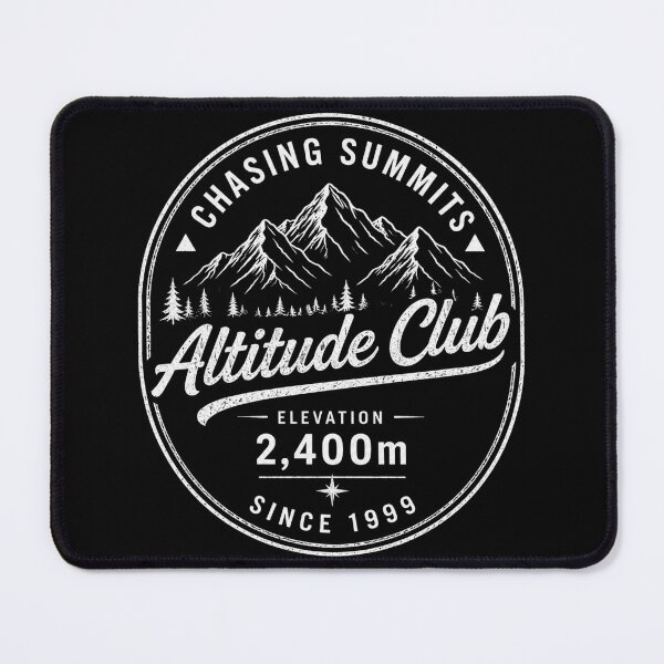 Item preview, Altitude Club Vintage Hiking (White on Black) designed and sold by Miles&Moments.