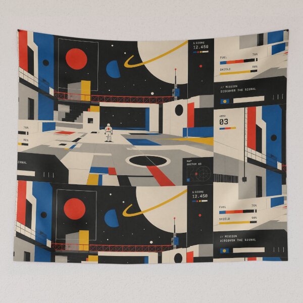Item preview, Bauhaus Space Level | Geometric Sci-Fi Gaming Environment designed and sold by Lifer Art and Design.