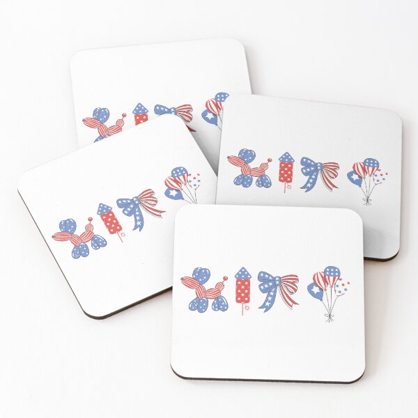 Item preview, Cute Coquette Fourth of July Balloons & Fireworks | Patriotic Independence Day Design designed and sold by ice-apparel.
