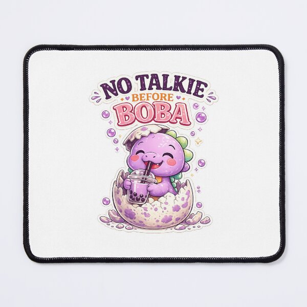 Item preview, Kawaii Dino Boba – No Talkie Before Boba Bubble Tea Dinosaur designed and sold by Dinaelsherkawy.