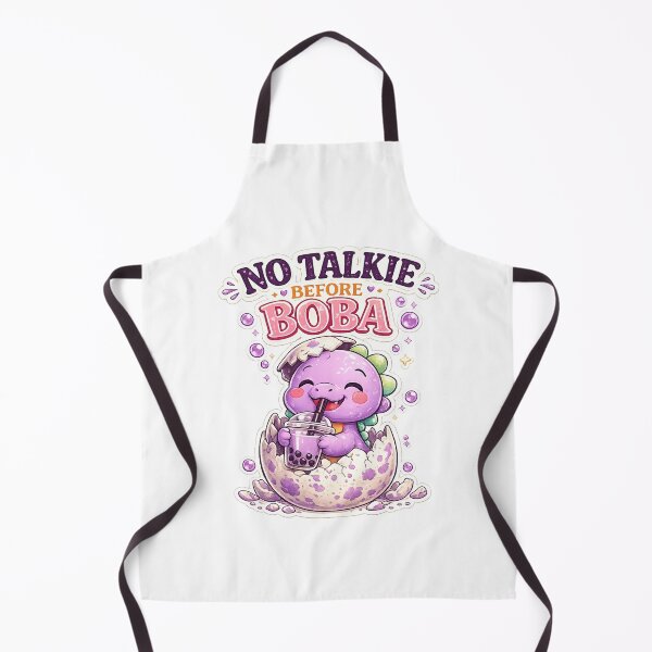 Item preview, Kawaii Dino Boba – No Talkie Before Boba Bubble Tea Dinosaur designed and sold by Dinaelsherkawy.
