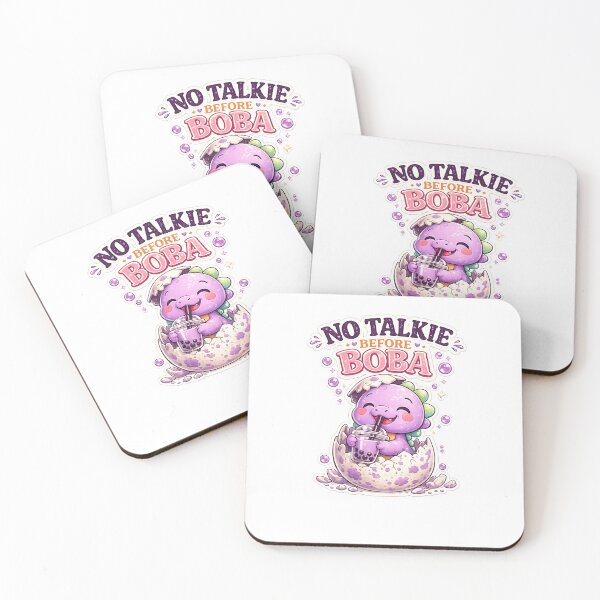 Item preview, Kawaii Dino Boba – No Talkie Before Boba Bubble Tea Dinosaur designed and sold by Dinaelsherkawy.