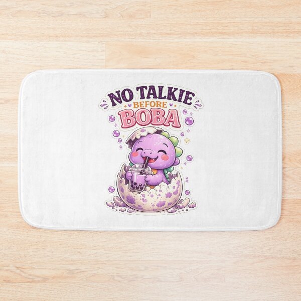 Item preview, Kawaii Dino Boba – No Talkie Before Boba Bubble Tea Dinosaur designed and sold by Dinaelsherkawy.