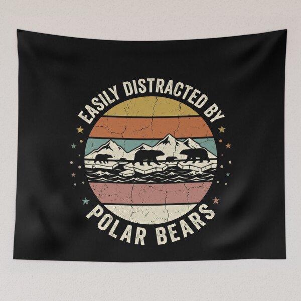 Item preview, Easily Distracted By Polar Bears Arctic Wildlife Lover designed and sold by JonesFlora2025.