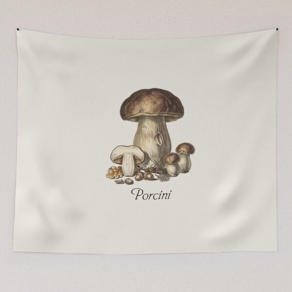 Item preview, Porcini Mushroom Vintage Botanical Mystical Mycology designed and sold by Cozy Aesthetic design .
