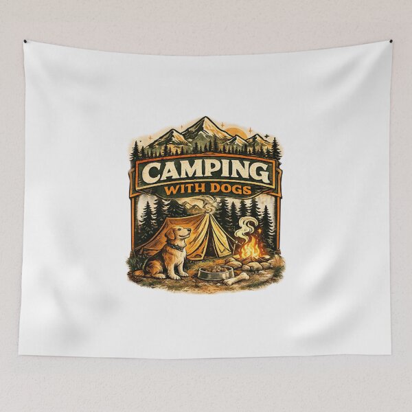 Item preview, Retro Camping With Dogs Funny Dog Lover Camper Meme designed and sold by Salwastore.