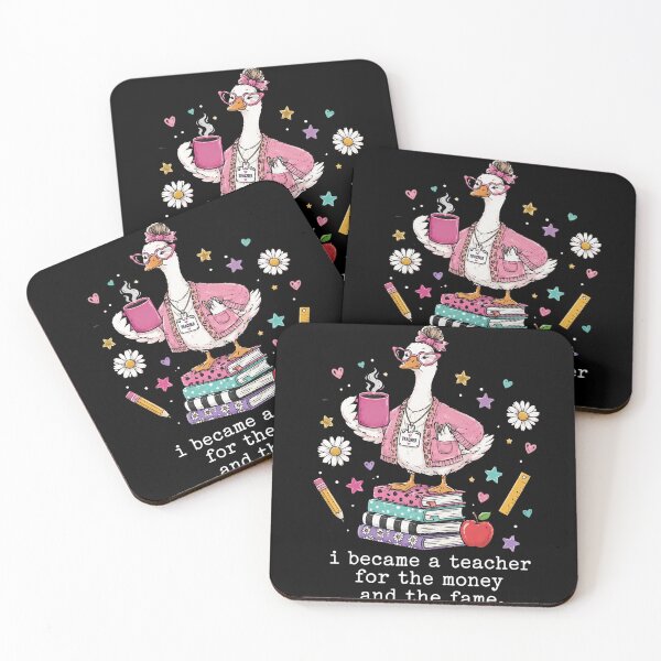 Item preview, I Became A Teacher For The Money And The Fame Funny Goose Art  designed and sold by VGAfanatic.
