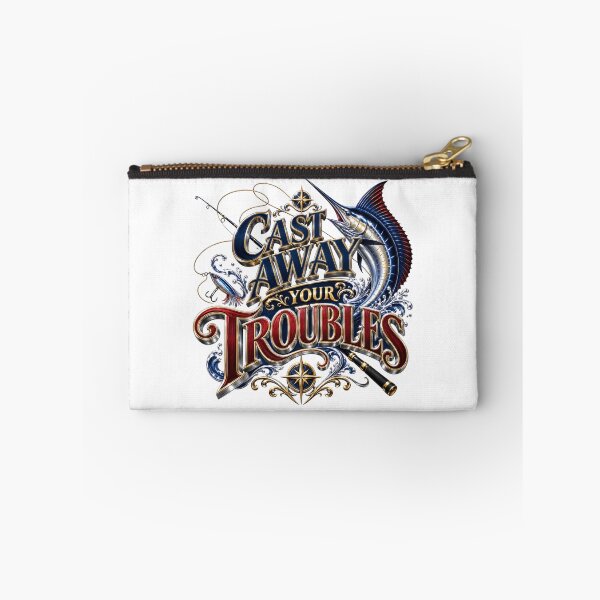 Item preview, Fishing Cast away your troubles design designed and sold by manytshirts.