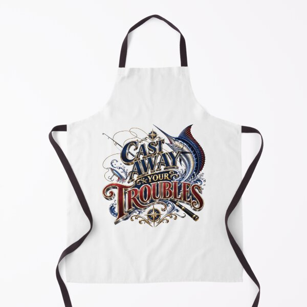 Item preview, Fishing Cast away your troubles design designed and sold by manytshirts.