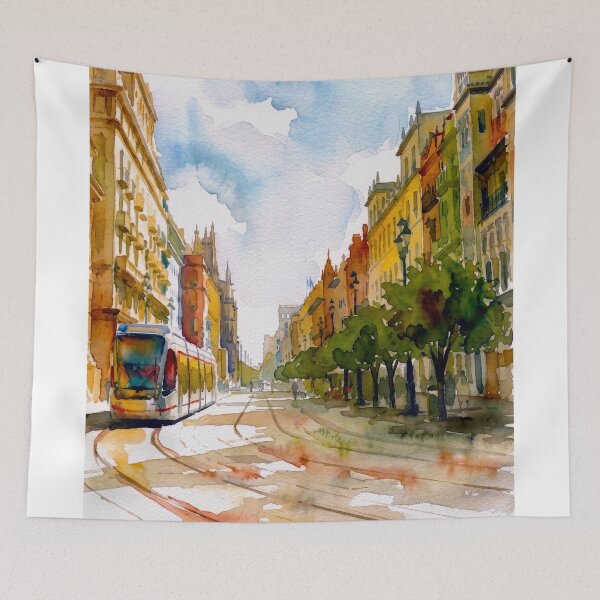 Item preview, Avenida de la Constitución Seville Watercolor designed and sold by caracatita75.