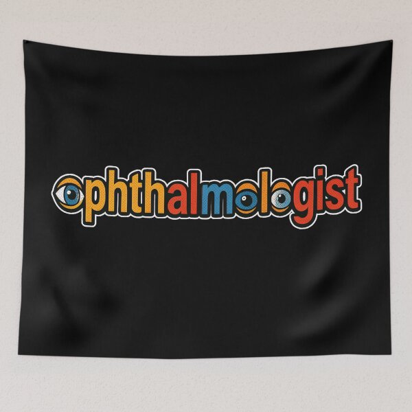 Item preview, Retro Colorful Ophthalmologist Eyeball Typography designed and sold by Khadigadesings.