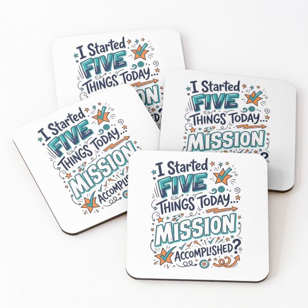Item preview, I Started Five Things  Funny ADHD designed and sold by NovaPrints Designs.