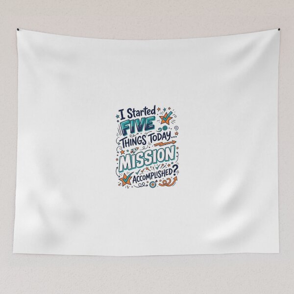 Item preview, I Started Five Things  Funny ADHD designed and sold by NovaPrints Designs.