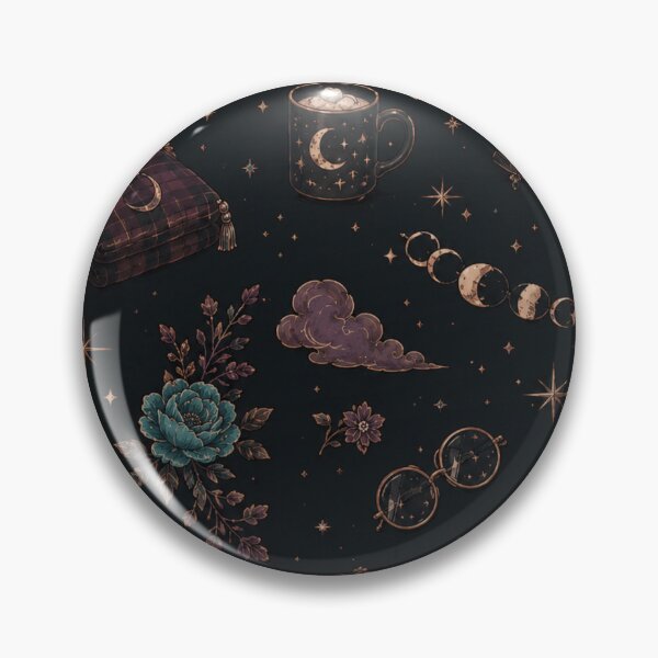Item preview, Dark Cottagecore Celestial Moon Lantern Witchy Pattern designed and sold by YoumuAfterDark.