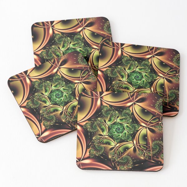 Item preview, Metallic Copper and Emerald Green Infinite Fractal Spiral designed and sold by pinkal.