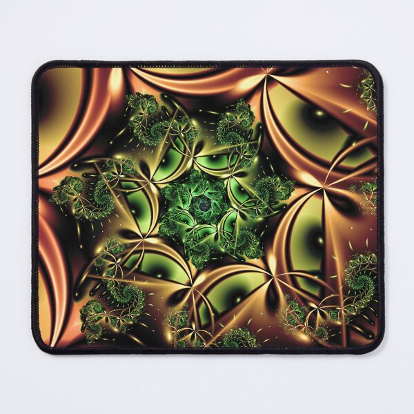 Item preview, Metallic Copper and Emerald Green Infinite Fractal Spiral designed and sold by pinkal.