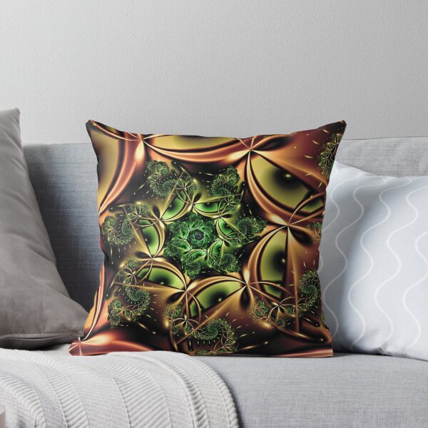 Item preview, Metallic Copper and Emerald Green Infinite Fractal Spiral designed and sold by pinkal.