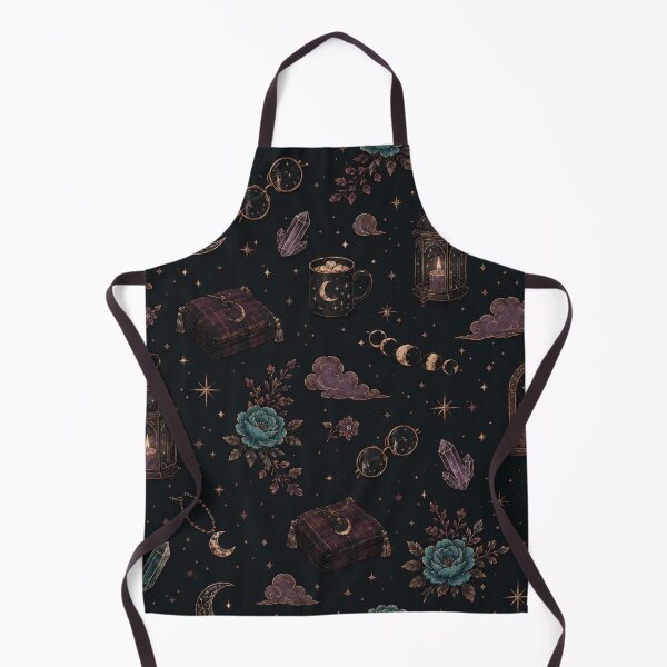 Item preview, Dark Cottagecore Celestial Moon Lantern Witchy Pattern designed and sold by YoumuAfterDark.