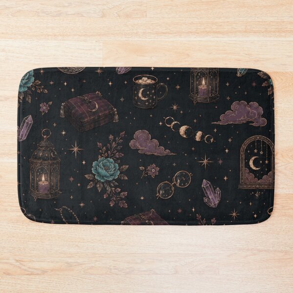 Item preview, Dark Cottagecore Celestial Moon Lantern Witchy Pattern designed and sold by YoumuAfterDark.
