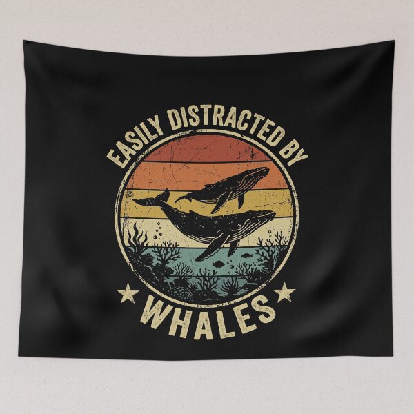 Item preview, Easily Distracted By Whales Ocean Life Whale Lover designed and sold by JonesFlora2025.