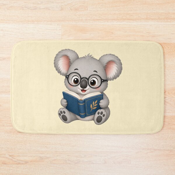 Item preview, Cute Kawaii Koala Wearing Glasses Reading Book designed and sold by Seculinator.