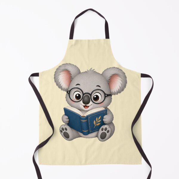 Item preview, Cute Kawaii Koala Wearing Glasses Reading Book designed and sold by Seculinator.