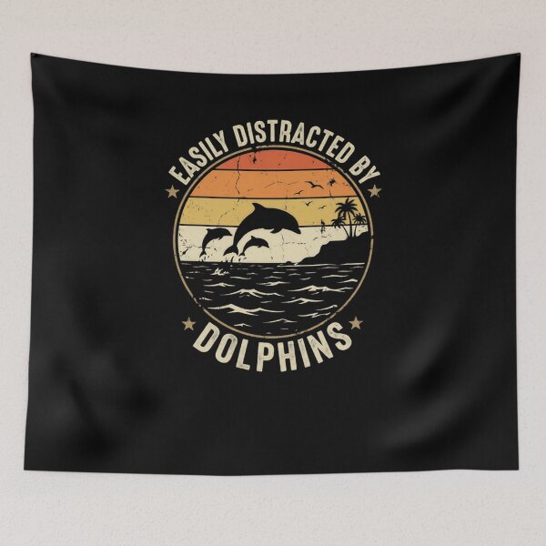 Item preview, Easily Distracted By Dolphins Ocean Lover Marine Animal Enthusiast designed and sold by JonesFlora2025.