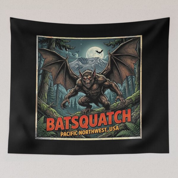Item preview, Batsquatch Cryptid – Horror Comic Design  designed and sold by redsharkuk.