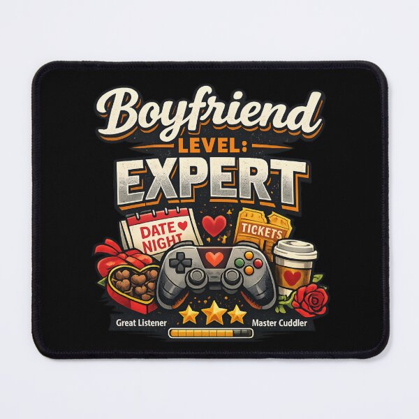 Item preview, Boyfriend Level Expert - Funny Gamer & Date Night Couples designed and sold by SidTastic .