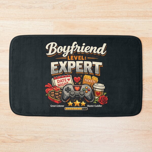Item preview, Boyfriend Level Expert - Funny Gamer & Date Night Couples designed and sold by SidTastic .
