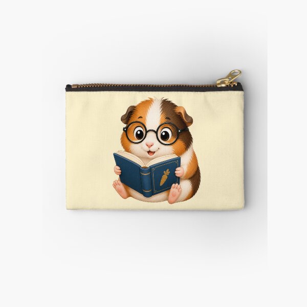 Item preview, Cute Kawaii Guinea Pig Glasses Reading Book designed and sold by Seculinator.